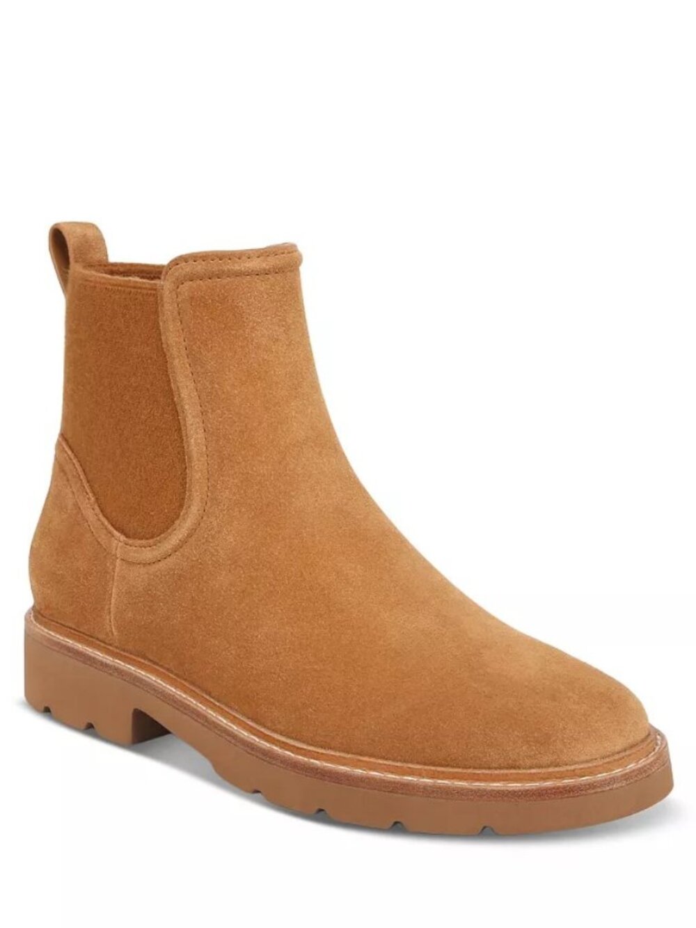 Vince Rue Tan Suede Lug Chelsea Boots Size 9.5M
